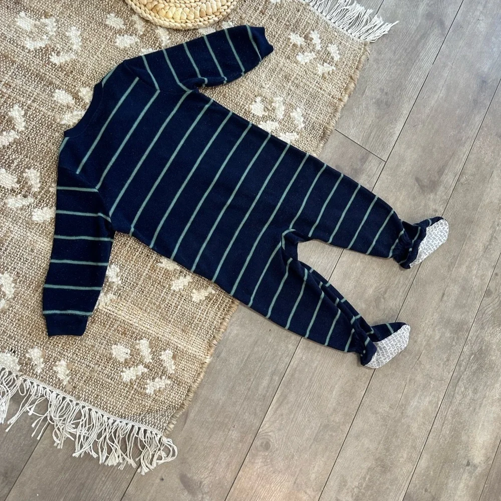 Carter's Striped Fleece Dinosaur Footie Pajamas Baby Toddler Boy 18 Month